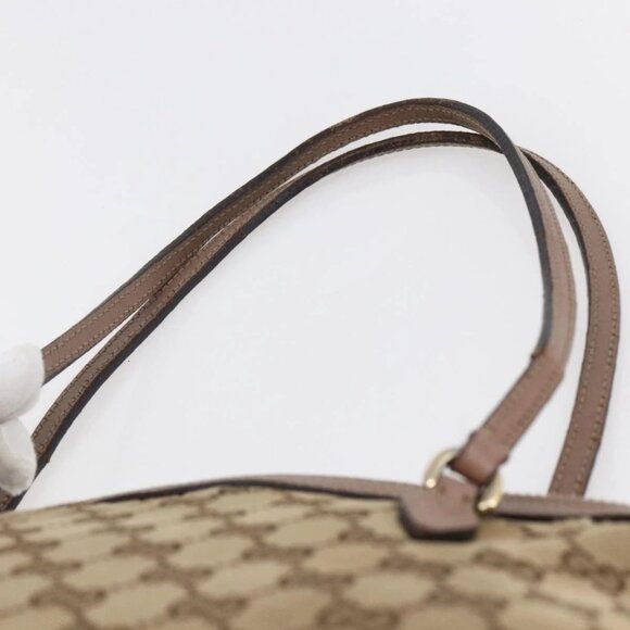 GUCCI GG Canvas Shoulder Bag Beige Gold Auth - Picture 11 of 16